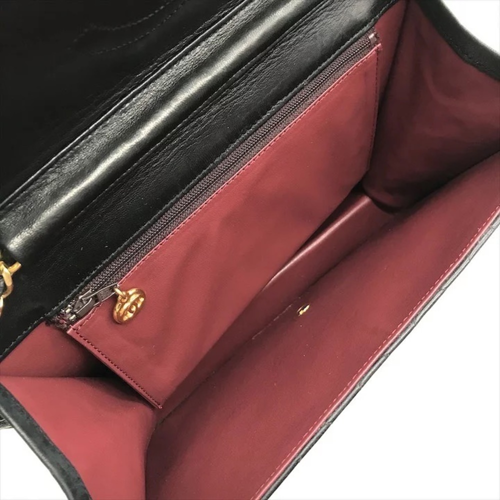 Authentic CHANEL single flap black lambskin 24k gold hardware classic bag - Picture 12 of 12